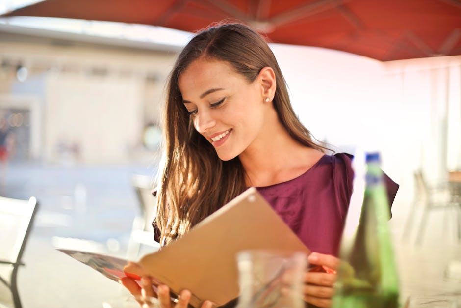 Dettaglio di un menu di un ristorante